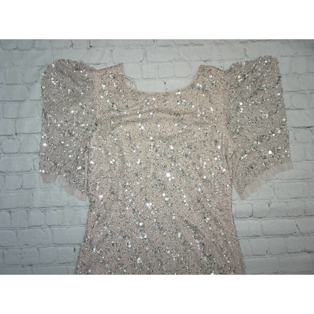 Adrianna Papell Women's Short-Sleeve All Over Sequin Gown, Size 6 - Picture 3 of 7